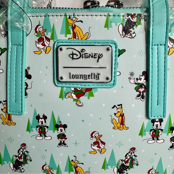 NWT. Loungefly Disney Holiday Christmas winter Sensational Six Crossbody Bag. - Picture 3 of 12